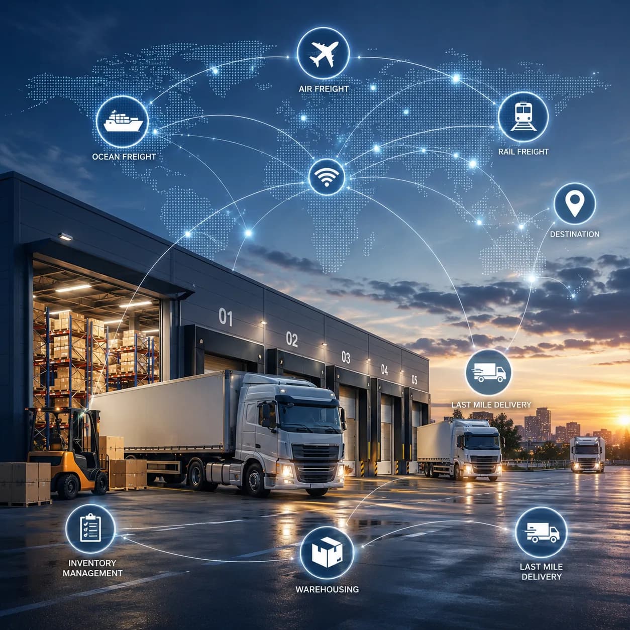 Supply Chains Connected Visual